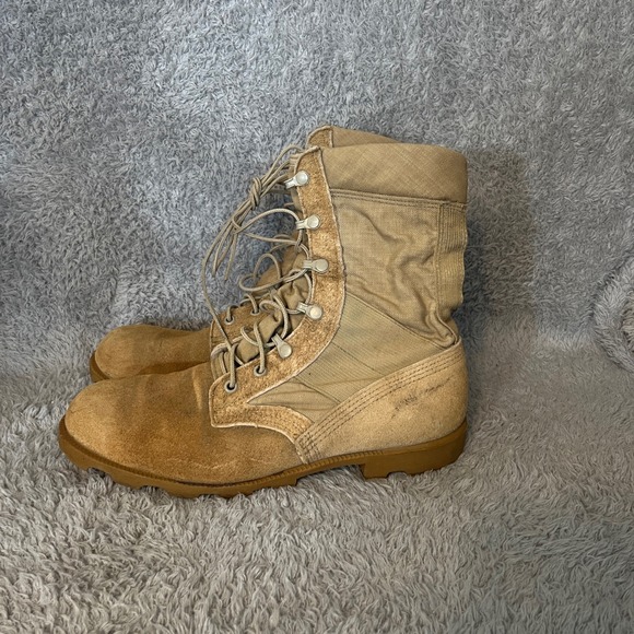 VTG 1997 RO Search US Military Combat Boots Desert Tan Hot Weather 9.5 R - Picture 3 of 16